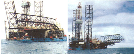 Рис. 2. Авария СПБУ Maersk Victory (16 ноября 1996 г., месторождение Gulf Saint Vincent на шельфе Южной Австралии)