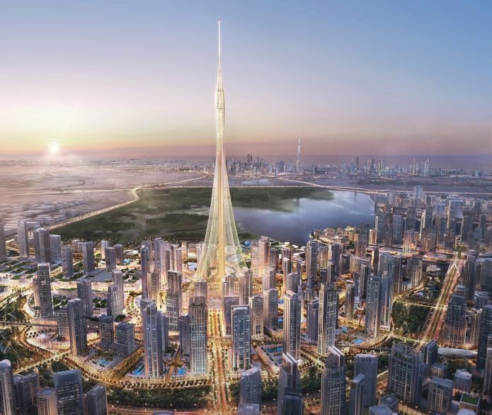 Рис. 1б. Изображения будущей башни в&nbsp;районе Дубай-Крик-Харбор [3]