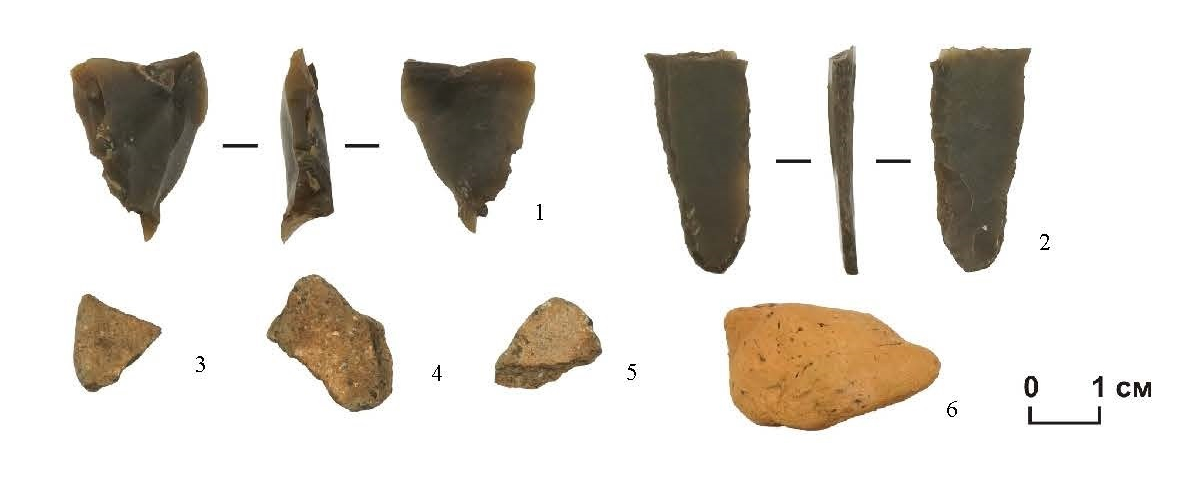 Рис. 5. Археологические находки, полученные в ходе выполнения археологических работ