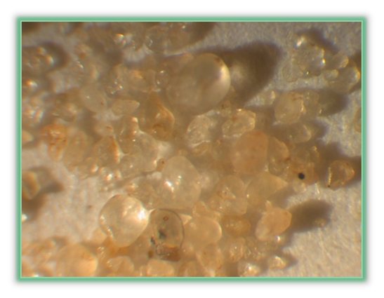 Рис. 3. Мелкий кварцевый песок из Люберецкого песчаного месторождения (увеличенное изображение)