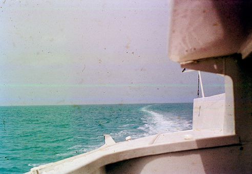 Рис 6. Цвет воды Карибского моря по пути на Пинос