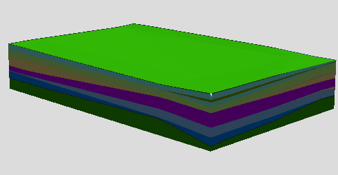 Рис. 1. 3D блок-диаграмма геологической модели