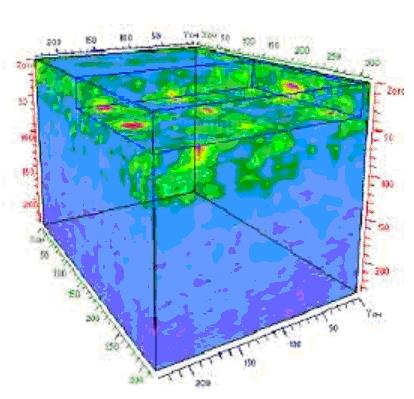 Рис. 10. Пример трехмерной визуализации по результатам георадарного зондирования&nbsp;[11]