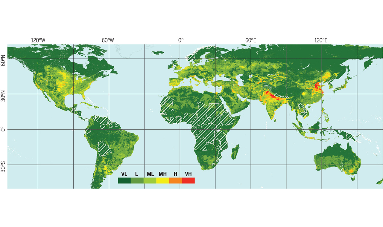 . 1. &#169;Mapping the global threat of land subsidence, Gerardo Herrera-Garca et al., Science 01 Jan 2021: Vol. 371, Issue 6524, pp. 34-36, DOI: 10.1126/science.abb8549