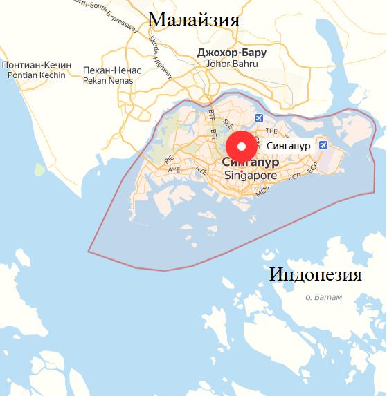 Рис.&nbsp;1. Географическое положение Сингапура&nbsp;[17]